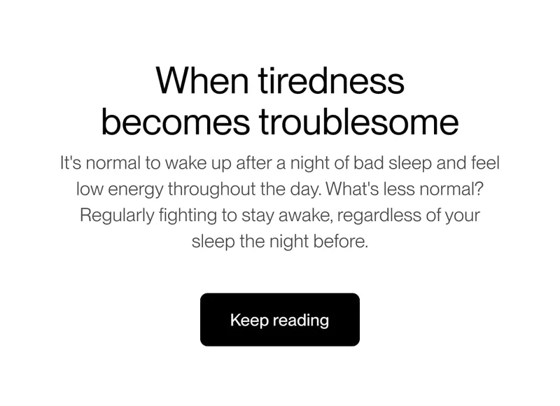 When tiredness becomes troublesome