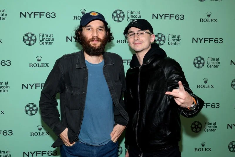 Josh Safdie and Timothée Chalamet at the New York Film Festival's ‘Marty Supreme’ screening