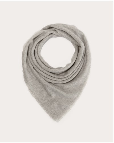 [Image] The Feather Cashmere Bandana | Heathered Grey