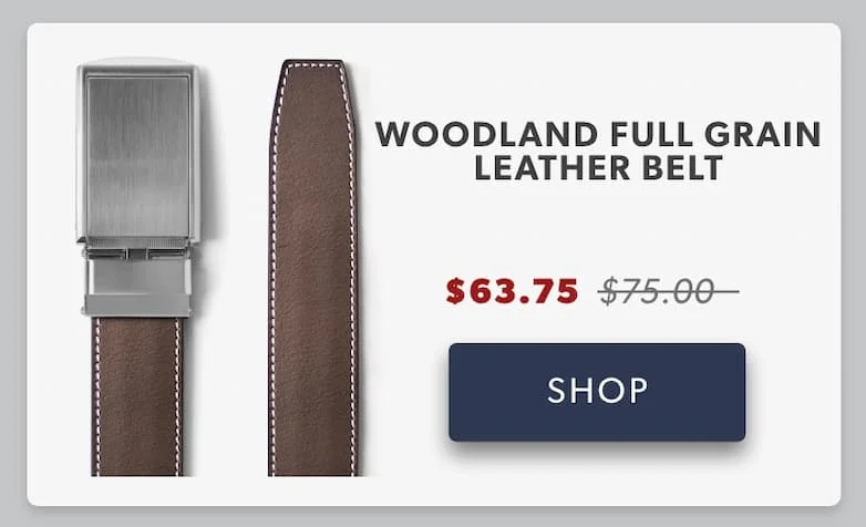 Woodland Full Grain Leather Belt Woodland Full Grain Leather Belt