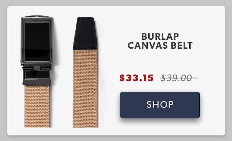 Burlap Canvas Belt Burlap Canvas Belt