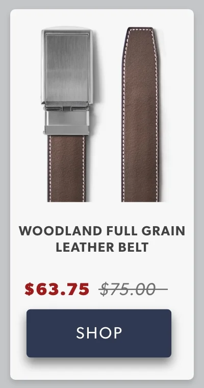 Woodland Full Grain Leather Belt