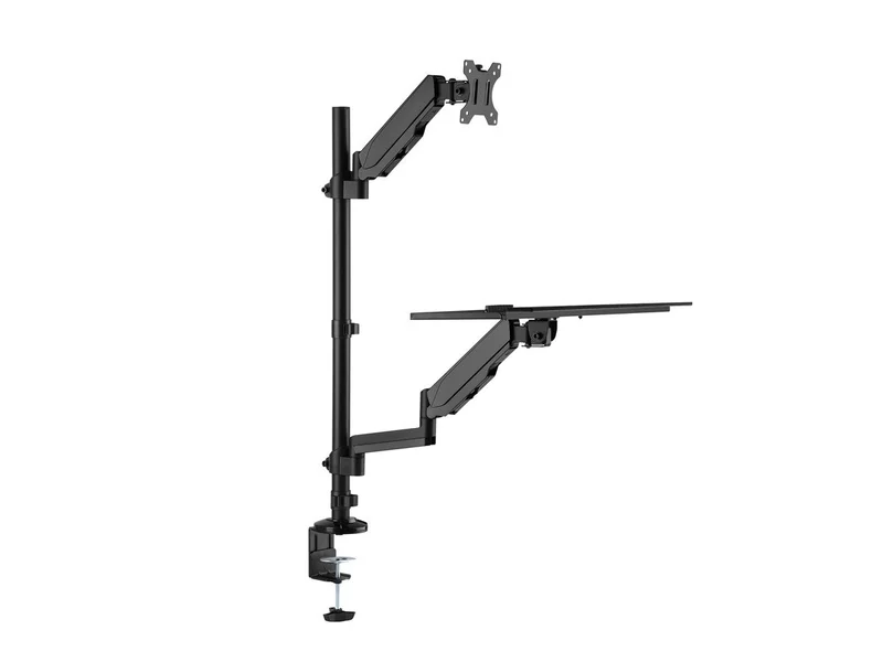 Sit-Stand Single Monitor and Keyboard Desk Mount