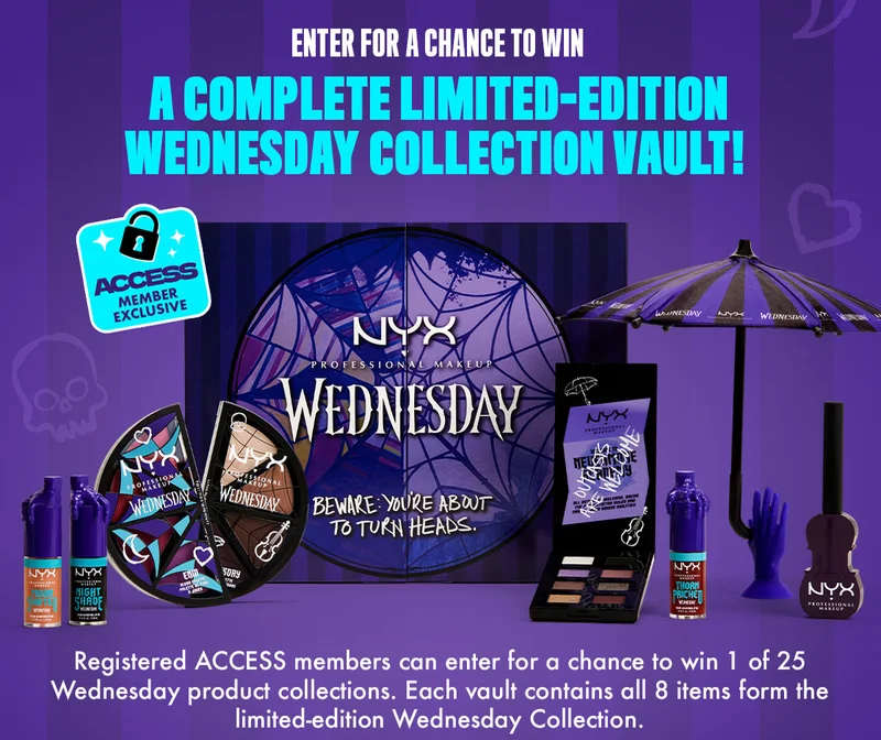 Enter for a chance to win a limited-edition Wednesday Collection vault.