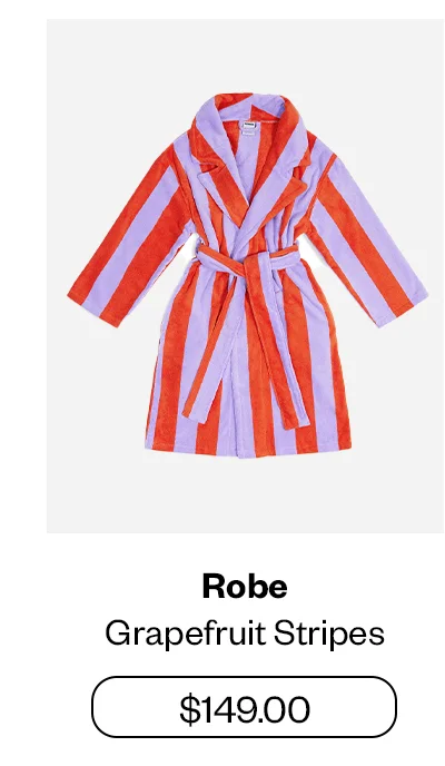Robe - Grapefruit Stripes