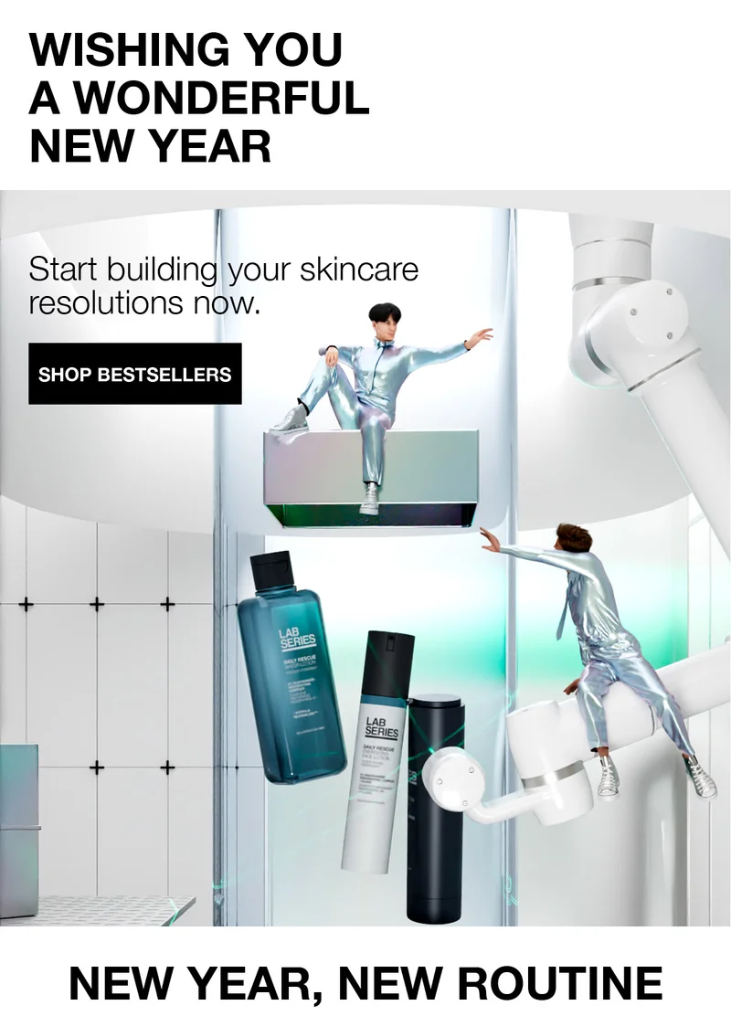 WISHING YOU A WONDERFUL NEW YEAR | Start building your skincare resolutions now. | SHOP BESTSELLERS | NEW YEAR, NEW ROUTINE