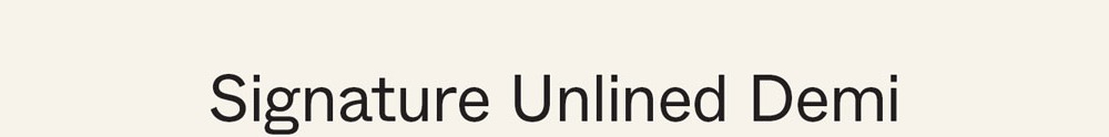 Signature Unlined Demi