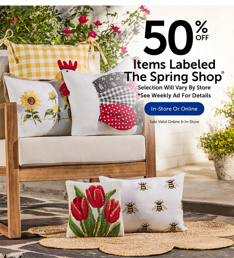 50% Off Items Labeled The Spring Shop® - Select Categories