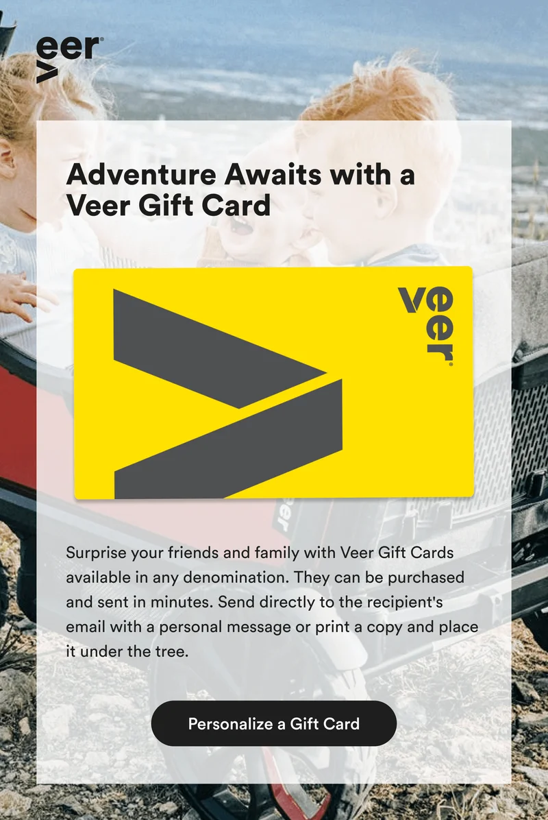 Adventure Awaits with a Veer Gift Card - Personalize a Gift Card