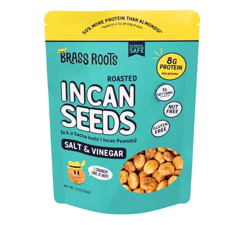 Salt &amp; Vinegar - Roasted Sacha Inchi - Incan Seeds  [12oz bag]