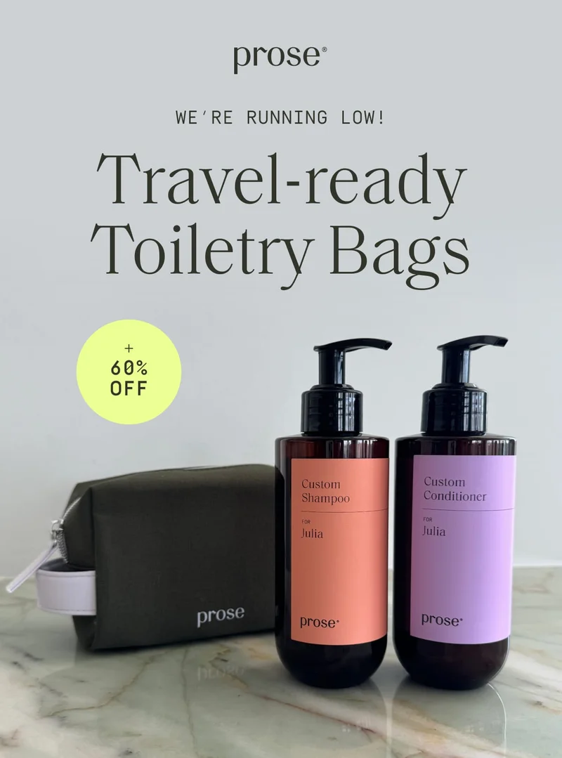 Travel Ready Toiletry Bags plus 60% off