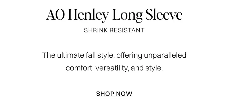AO Henley Long Sleeve - White