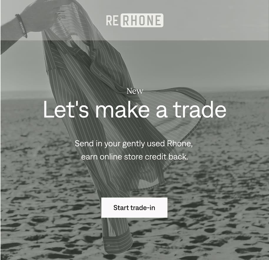 Start a trade-in with reRhone