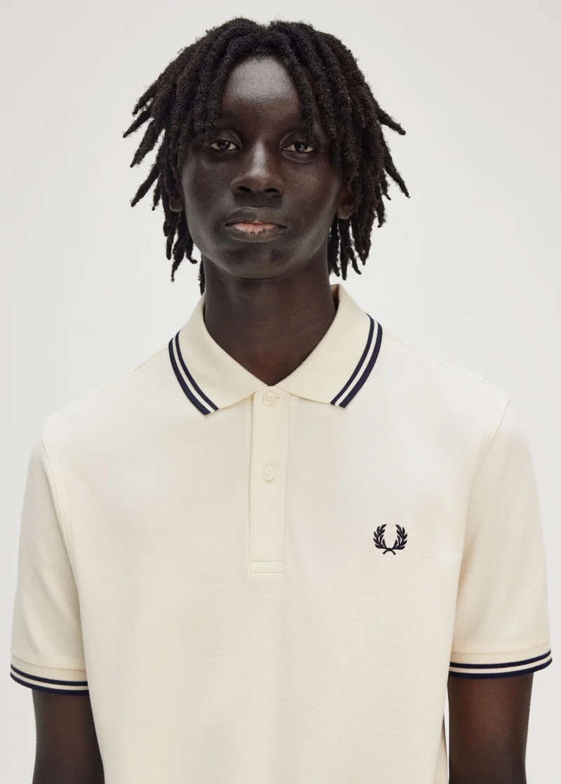 Fred Perry Ecru Twin Tipped Shirt