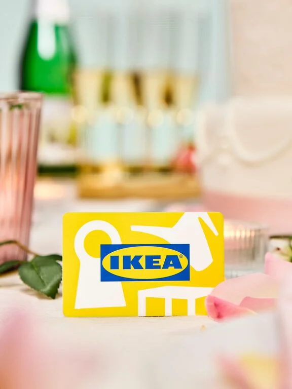 ikea gift card on table