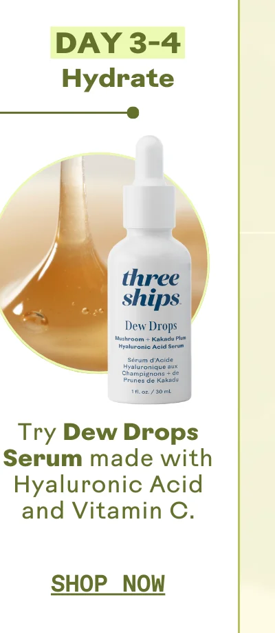 Day 3-4: Hydrate. Shop now.