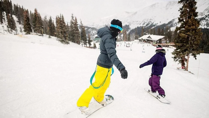 Image description: Teens skiing in Vail, Colorado.