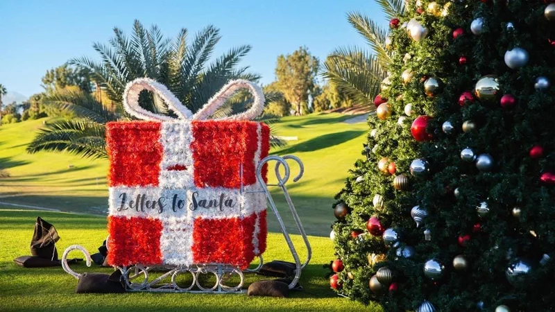 Image description: Christmas display at Indian Wells Winterfest, Palm Springs.