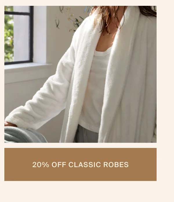 20% Off Classic Bathrobes