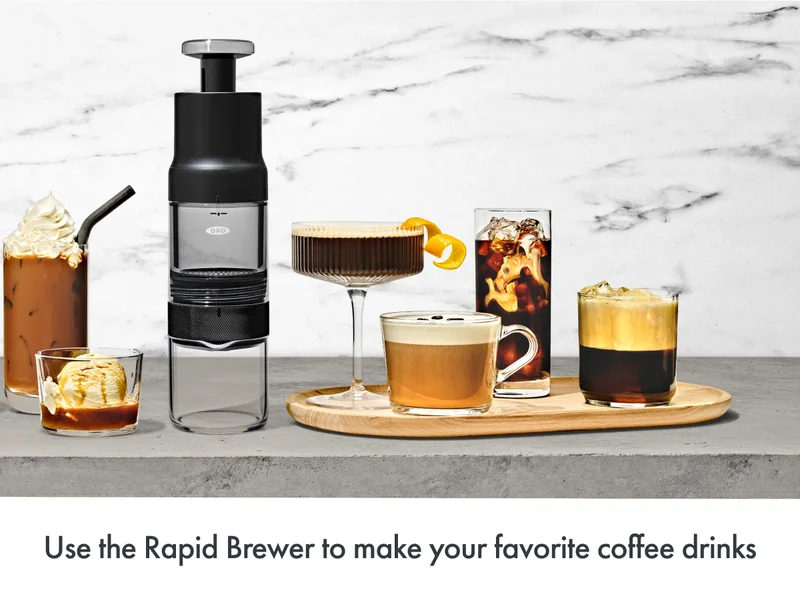 Use the rapid brewer to make your favorite coffee drinks
