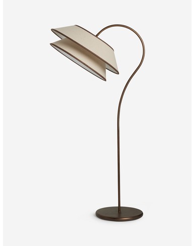 Pittman Floor Lamp-Ivory and Toffee