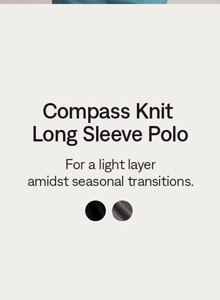 Compass Knit Long Sleeve Polo