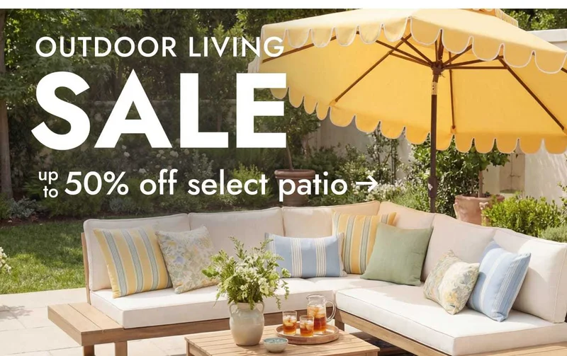Outdoor Living Sale--up to 50% off select patio