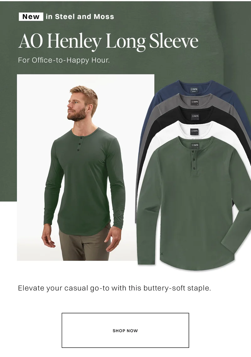 AO Henley Long Sleeve