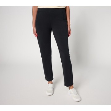 Denim & Co. Active Regular Duo Stretch Slim Straight Ankle Pant