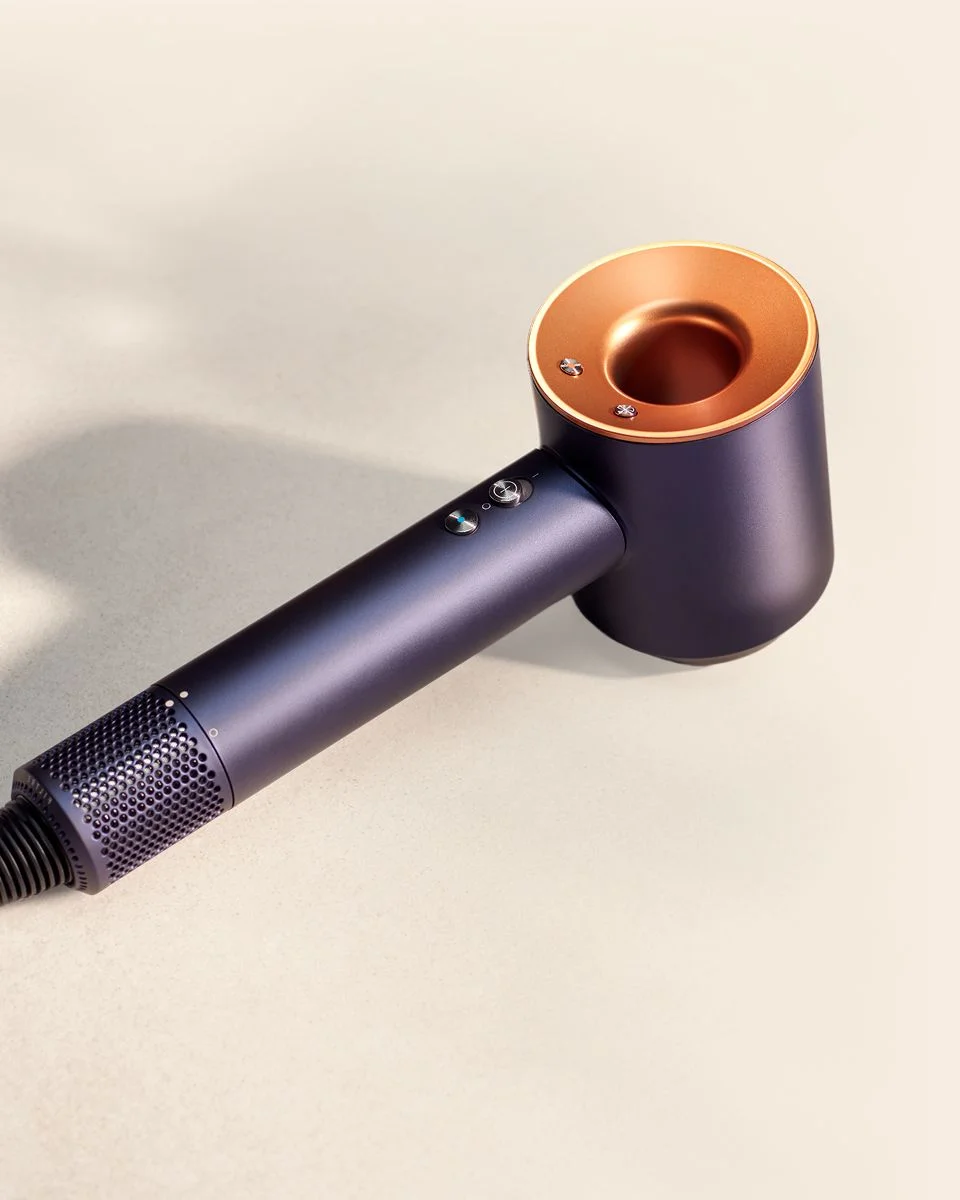 Dyson Supersonic hair dryer in Prussian blue and rich copper