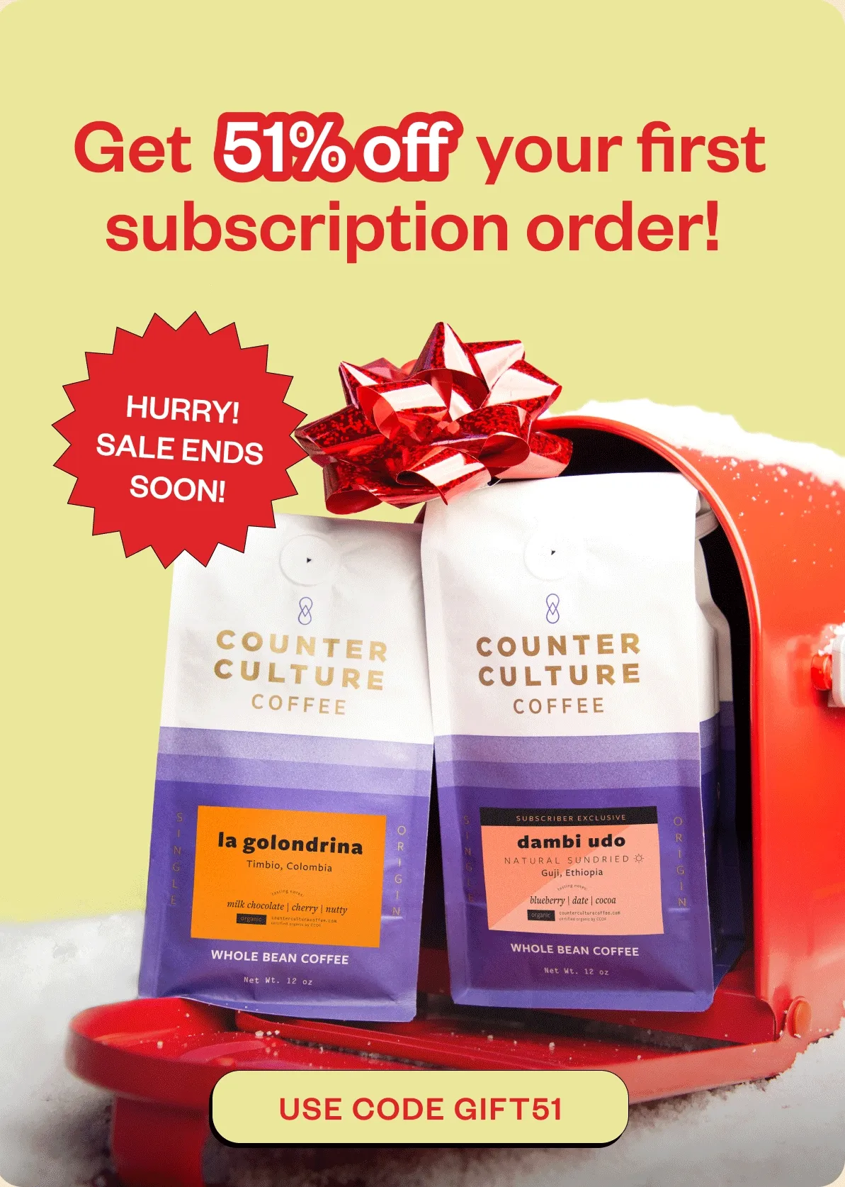 Get 51% off your first subscription order1 Hurry sale ends soon! Use code Gift51 Get 51% off your first subscription order1 Hurry sale ends soon! Use code Gift51