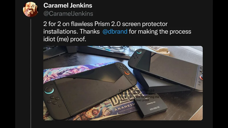 @CaramelJenkins on Twitter: "2 for 2 on flawless Prism 2.0 screen protector installations. Thanks dbrand for making the process idiot (me) proof."