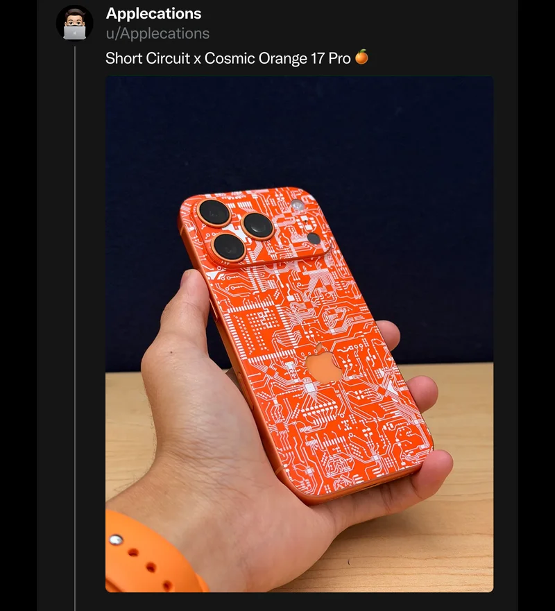 u/Applecations on Reddit: "Short Circuit x Cosmic Orange 17 Pro"