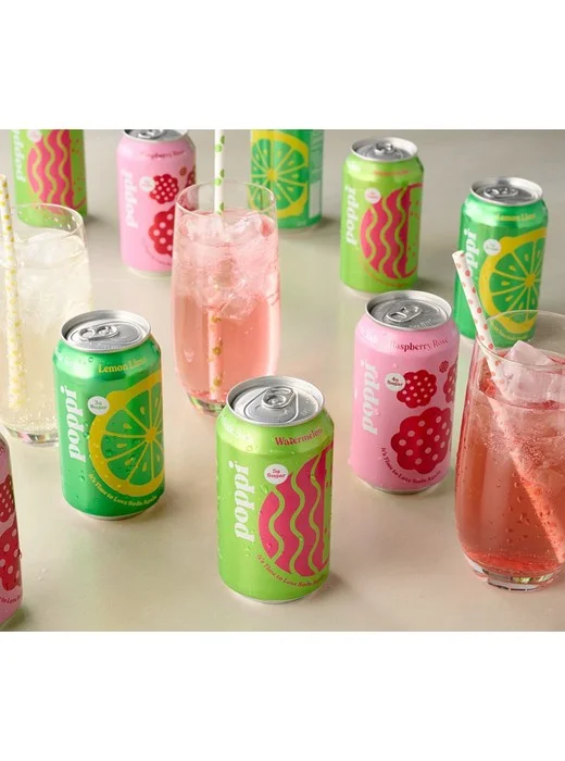 Poppi (15) 12 oz Cans of 5g Sugar Prebiotic Soda
