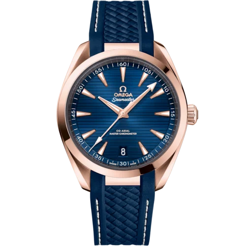 Seamaster Aqua Terra 150M 41 mm, Sedna™ gold on rubber strap