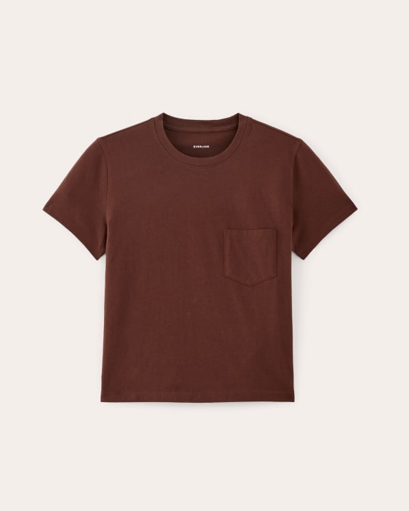 [Image] The Box-Cut Tee in Essential Cotton | Dark Mahogany