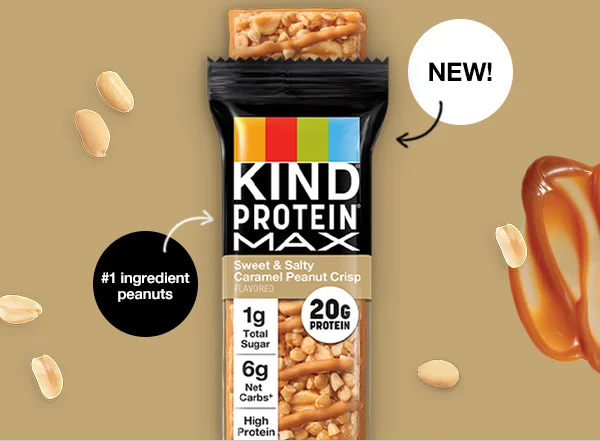 Sweet & Salty Caramel Peanut Crisp KIND Protein® MAX