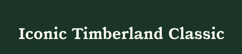 Iconic Timberland Classic