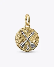 Crossing Arrows Medallion Charm