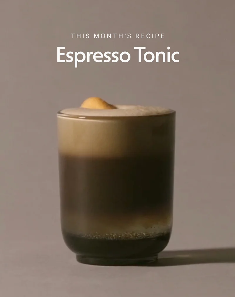This month's recipe: Espresso tonic