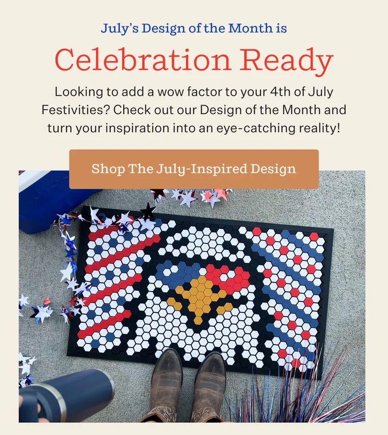 July’s Design of the Month is Celebration Ready  |  Looking to add a wow factor to your 4th of July Festivities? Check out our Design of the Month and turn your inspiration into an eye-catching reality! | Shop The July-Inspired Design