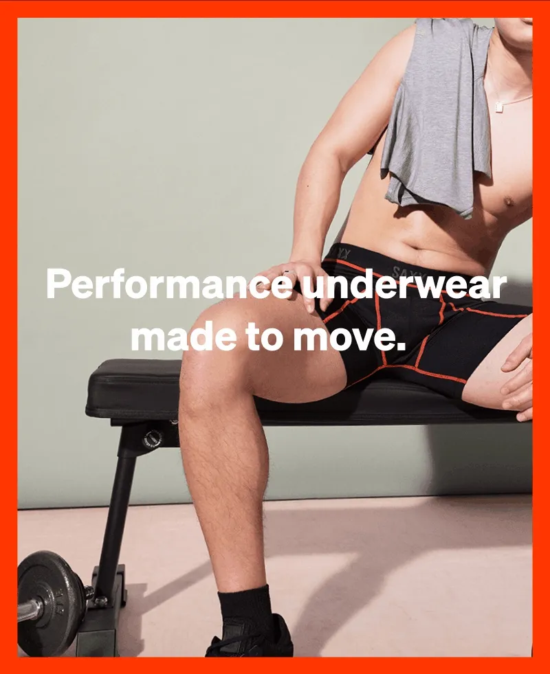 Performance underwear made to move.