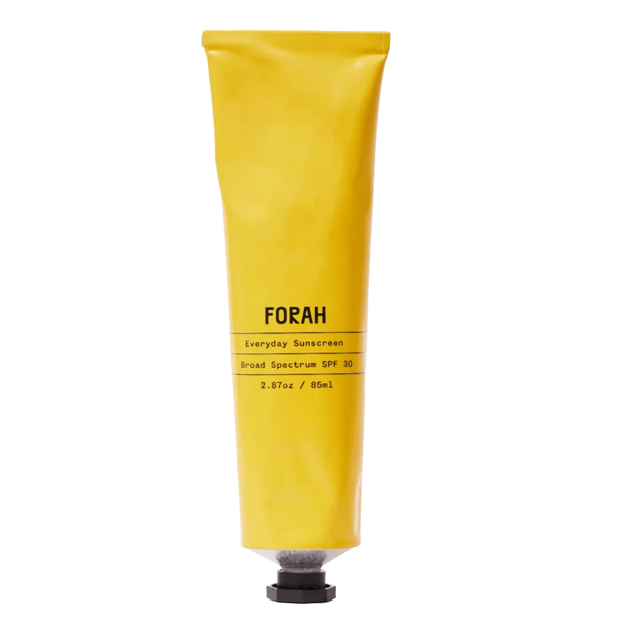 A yellow tube of sunscreen.