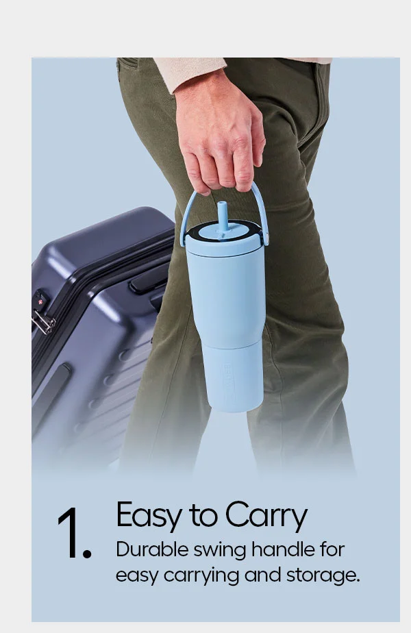 1. Easy to Carry: Durable swing handle for easy easy carrying and storage.