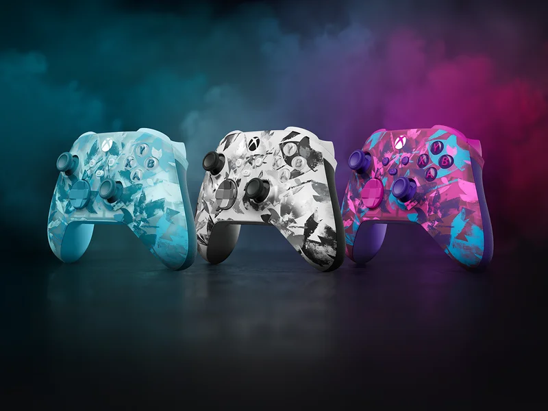 Xbox controllers.