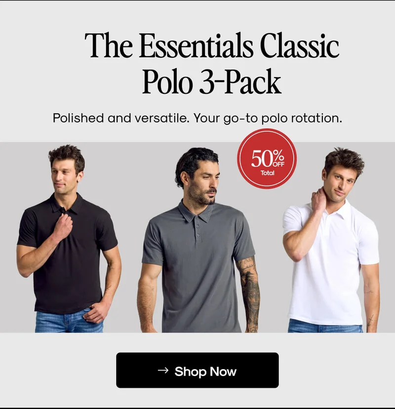 The Essentials Classic Polo 3-Pack
