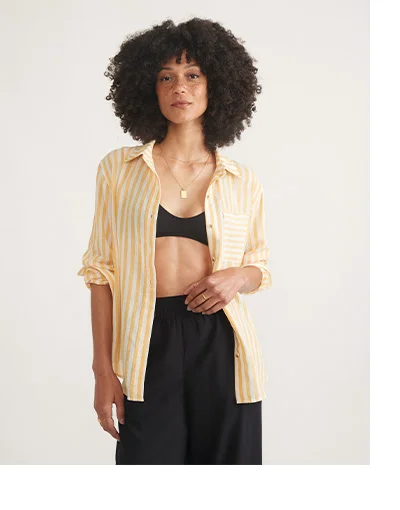 Abbey Linen Buttondown