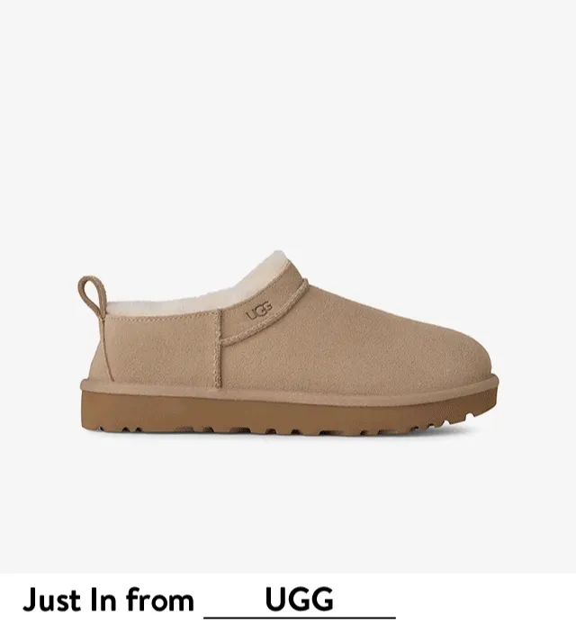 An UGG slipper, Birkenstock clog, adidas sneaker and Dolce Vita heel.