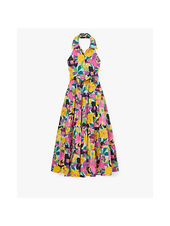Orchid Bloom Halter Dress