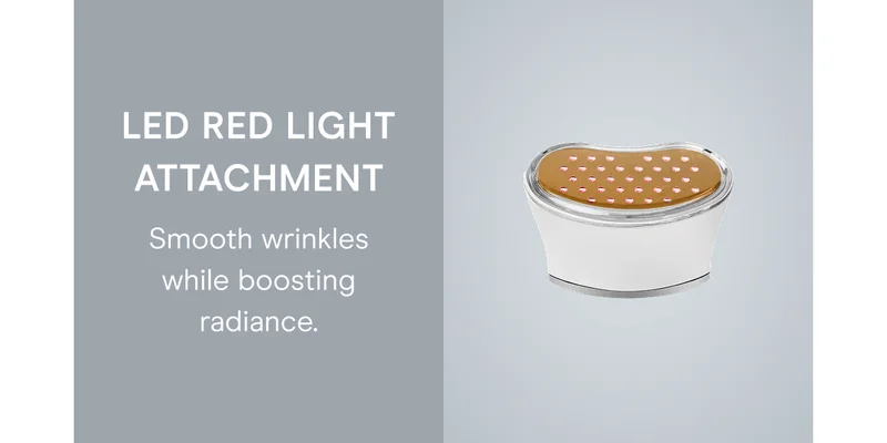 LED Red Light Attachment – Smooth wrinkles while boosting radiance.